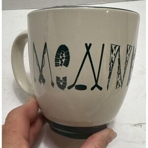 "Minnesota" Coffee Mug Cup Souvenir Ivory & Green-Letters From Outdoors/Activity